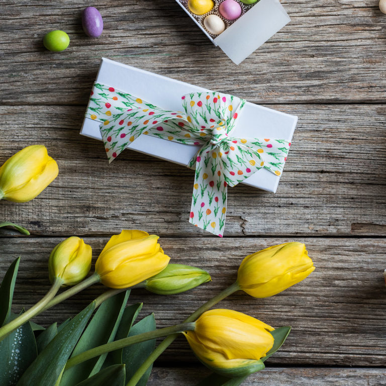 nastro personalizzato tulipani