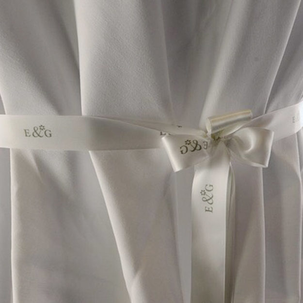 Un nastro personalizzato per il matrimonio di Emanuela Folliero