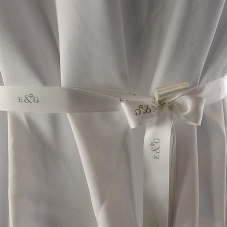 Un nastro personalizzato per il matrimonio di Emanuela Folliero